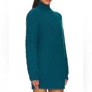 525 Oversized Cable Knit Cozy Pullover Sweater Turquoise Size XS